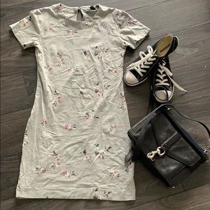 French Connection floral tee shirt dress